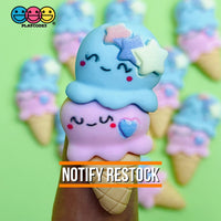 Ice Cream Kawaii Flat Back Charms (10 Pcs)