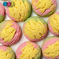 Ice Cream Or Sherbet Scoop Mini Flatback Charms Multi Colors Cabochons 10Pcs Charm