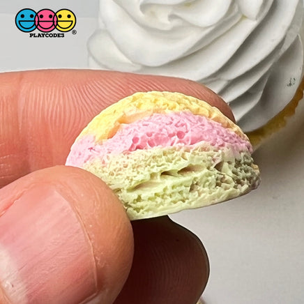 Ice Cream Or Sherbet Scoop Mini Flatback Charms Multi Colors Cabochons 10Pcs Charm