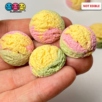 Ice Cream Or Sherbet Scoop Mini Flatback Charms Multi Colors Cabochons 10Pcs Charm