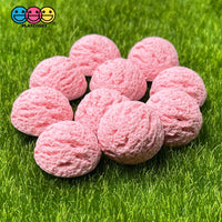 10Pcs Ice Cream Scope Mini Flatback Charms Chocolate Strawberry Vanilla Cabochons Playcode3