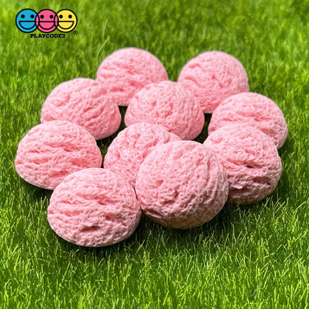 10Pcs Ice Cream Scope Mini Flatback Charms Chocolate Strawberry Vanilla Cabochons Playcode3