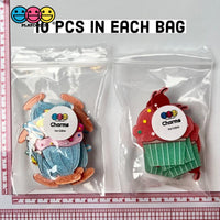 Ice Cream Sundae Cupcake Charms Glitter Planar Cabochons Decoden 2 Types 10 Pcs Charm