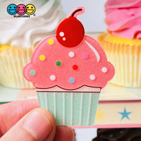 Ice Cream Sundae Cupcake Charms Glitter Planar Cabochons Decoden 2 Types 10 Pcs Charm