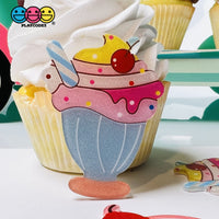 Ice Cream Sundae Cupcake Charms Glitter Planar Cabochons Decoden 2 Types 10 Pcs Charm