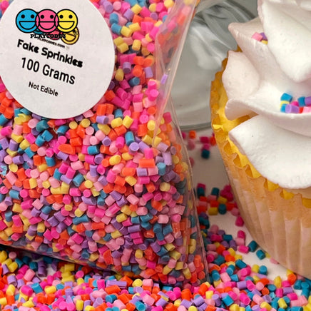 Ice Cream Topping Fake Clay Sprinkle Rainbow Colors Confetti Funfetti 2Mm