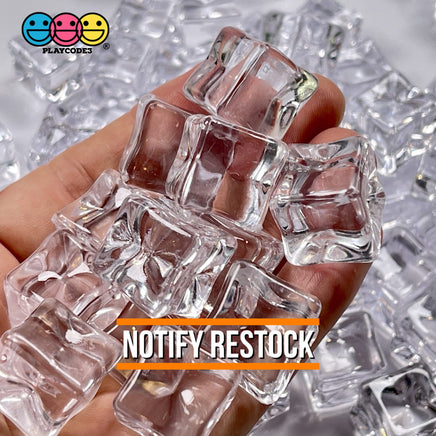 Ice Cubes Fake Charms Cabochon Decoden Cube Food (Imperfect Corner Tip) 30 Pcs Charm