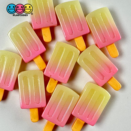 Ice Popsicle 3D Charm Pink Cabochons Decoden 10 Pcs Playcode3 Llc
