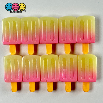Ice Popsicle 3D Charm Pink Cabochons Decoden 10 Pcs Playcode3 Llc