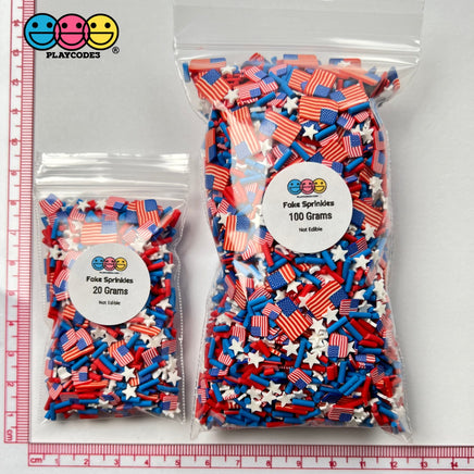 Independence Day 4Th Of July American Flag Fake Sprinkles Mix Sprinkle