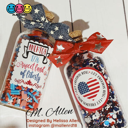 Independence Day 4Th Of July American Flag Fake Sprinkles Mix Sprinkle
