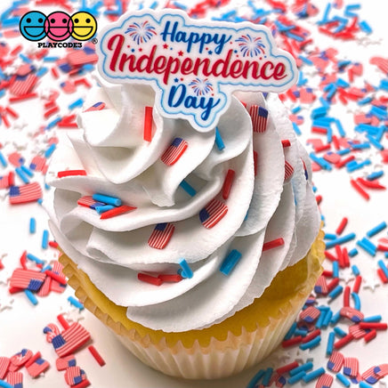 Independence Day 4Th Of July Words Planar Patriotic Planars Decoden 10Pcs
