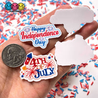 Independence Day 4Th Of July Words Planar Patriotic Planars Decoden 10Pcs