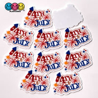 Independence Day 4Th Of July Words Planar Patriotic Planars Decoden 10Pcs
