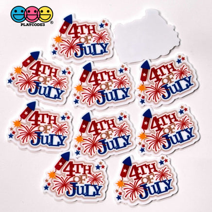 Independence Day 4Th Of July Words Planar Patriotic Planars Decoden 10Pcs