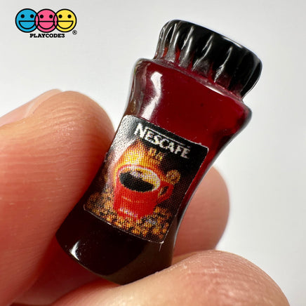 Instant Coffee Jar Mug Miniature Can Dollhouse Fake Mini Charm Cabochons 10 Pcs