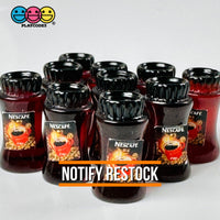 Instant Coffee Jar Mug Miniature Can Dollhouse Fake Mini Charm Cabochons 10 Pcs