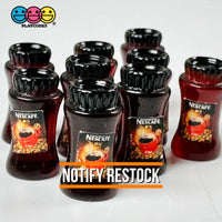 Instant Coffee Jar Mug Miniature Can Dollhouse Fake Mini Charm Cabochons 10 Pcs