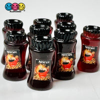 Instant Coffee Jar Mug Miniature Can Dollhouse Fake Mini Charm Cabochons 10 Pcs