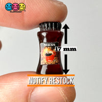 Instant Coffee Jar Mug Miniature Can Dollhouse Fake Mini Charm Cabochons 10 Pcs