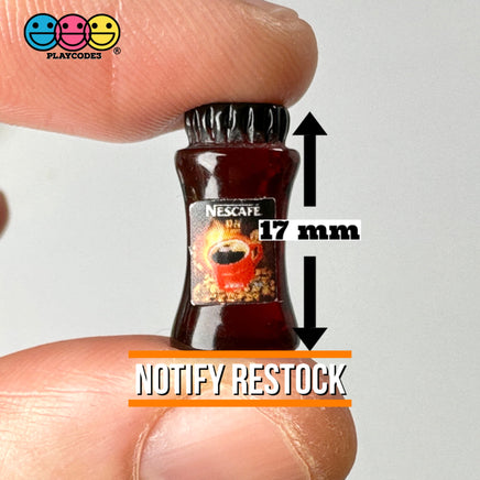 Instant Coffee Jar Mug Miniature Can Dollhouse Fake Mini Charm Cabochons 10 Pcs