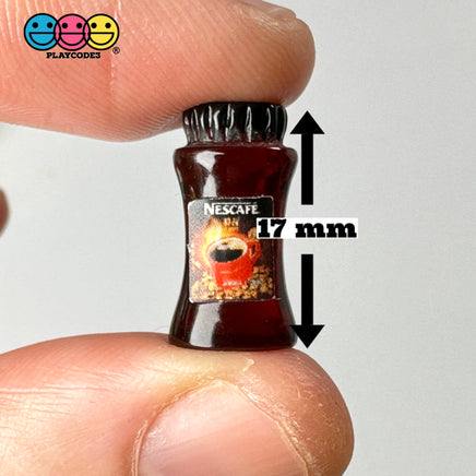 Instant Coffee Jar Mug Miniature Can Dollhouse Fake Mini Charm Cabochons 10 Pcs
