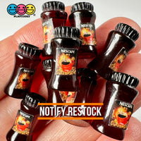 Instant Coffee Jar Mug Miniature Can Dollhouse Fake Mini Charm Cabochons 10 Pcs