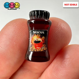 Instant Coffee Jar Mug Miniature Can Dollhouse Fake Mini Charm Cabochons 10 Pcs