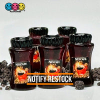 Instant Coffee Jar Mug Miniature Can Dollhouse Fake Mini Charm Cabochons 10 Pcs