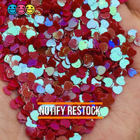 Iridescent Hearts Glitters Fake Sprinkles Decoden 20 Grams / Dark Red Sprinkle