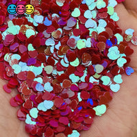 Iridescent Hearts Glitters Fake Sprinkles Decoden 20 Grams / Dark Red Sprinkle