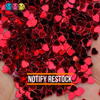 Iridescent Hearts Glitters Fake Sprinkles Decoden 20 Grams / Red Sprinkle