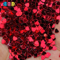 Iridescent Hearts Glitters Fake Sprinkles Decoden 20 Grams / Red Sprinkle