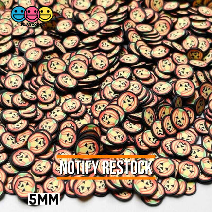 Jack-O-Lantern Halloween Fimo Slices Pumpkin Fake Clay Sprinkles Rpw20