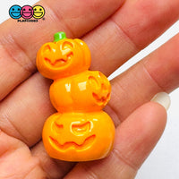 3D Jack-O-Lantern Halloween Holiday Pumpkin Fall Autumn Cabochons Decoden Charm 5pcs PLAYCODE3 Charm