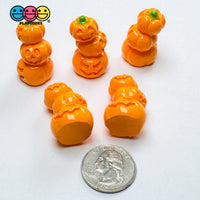 3D Jack-O-Lantern Halloween Holiday Pumpkin Fall Autumn Cabochons Decoden Charm 5pcs PLAYCODE3 Charm