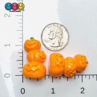 3D Jack-O-Lantern Halloween Holiday Pumpkin Fall Autumn Cabochons Decoden Charm 5pcs PLAYCODE3 Charm