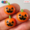 Jack-O-Lantern Mini Charm Plastic Party Favors Flatback Halloween Cabochons 10 Pcs