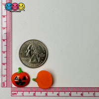 Jack-O-Lantern Mini Charm Plastic Party Favors Flatback Halloween Cabochons 10 Pcs