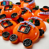 Jack-O-Lantern Carriage With Boo Charm Plastic Party Favors Halloween Cabochons 10 Pcs Playcode3 Llc