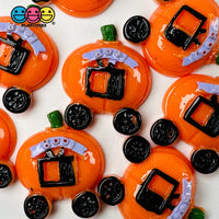 Jack-O-Lantern Carriage With Boo Charm Plastic Party Favors Halloween Cabochons 10 Pcs Playcode3 Llc