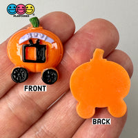 Jack-O-Lantern Carriage With Boo Charm Plastic Party Favors Halloween Cabochons 10 Pcs Playcode3 Llc
