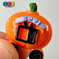 Jack-O-Lantern Carriage With Boo Charm Plastic Party Favors Halloween Cabochons 10 Pcs Playcode3 Llc