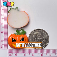 Jack-O-Lantern Pumpkin Charm Halloween Cabochons 10 Pcs