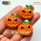 Jack-O-Lantern Pumpkin Charm Halloween Cabochons 10 Pcs