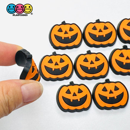 Shoe Charms WITHOUT Buckle Botton Bendable Jack-o’-lantern Pumpkin Holiday Halloween Flatback Cabochons Slime Supply