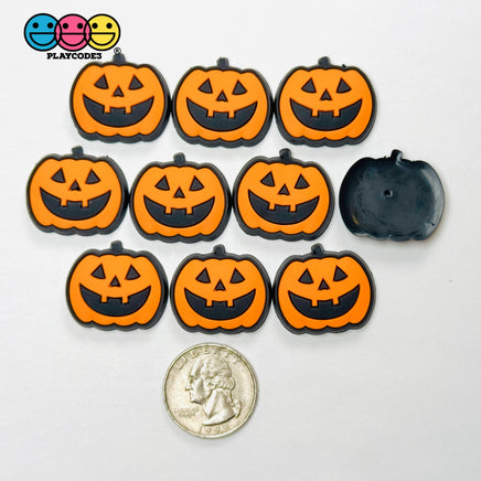 Shoe Charms WITHOUT Buckle Botton Bendable Jack-o’-lantern Pumpkin Holiday Halloween Flatback Cabochons Slime Supply