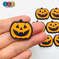 Shoe Charms WITHOUT Buckle Botton Bendable Jack-o’-lantern Pumpkin Holiday Halloween Flatback Cabochons Slime Supply