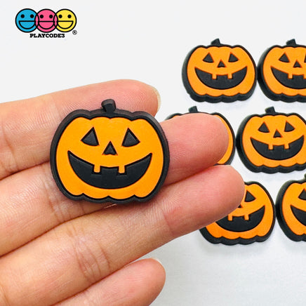 Shoe Charms WITHOUT Buckle Botton Bendable Jack-o’-lantern Pumpkin Holiday Halloween Flatback Cabochons Slime Supply