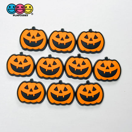 Shoe Charms WITHOUT Buckle Botton Bendable Jack-o’-lantern Pumpkin Holiday Halloween Flatback Cabochons Slime Supply